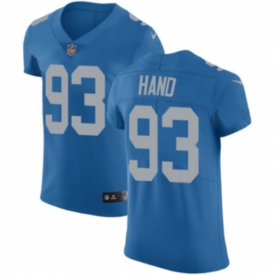 Men's Nike Detroit Lions 93 Da'Shawn Hand Blue Alternate Vapor Untouchable Elite Player NFL Jersey