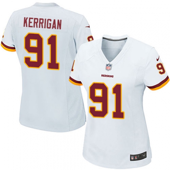 Women's Nike Washington Redskins 91 Ryan Kerrigan Game White NFL Jersey