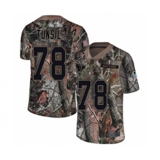 Youth Houston Texans 78 Laremy Tunsil Limited Camo Rush Realtree Football Jersey