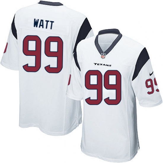 Men's Nike Houston Texans 99 J.J. Watt Game White NFL Jersey