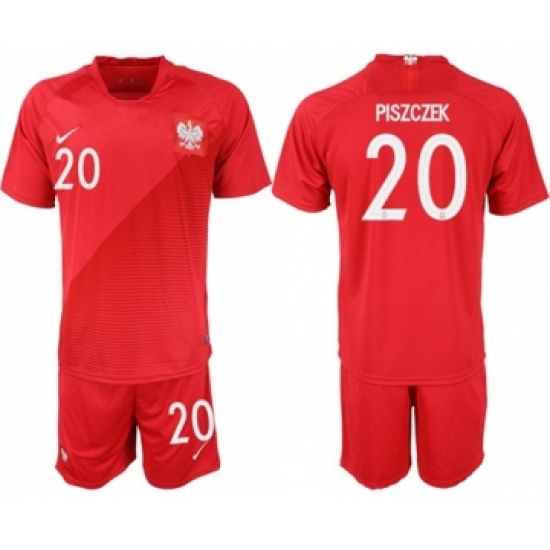 Poland 20 Piszczek Away Soccer Country Jersey