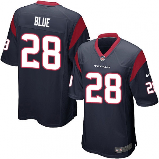 Men's Nike Houston Texans 28 Alfred Blue Game Navy Blue Team Color NFL Jersey