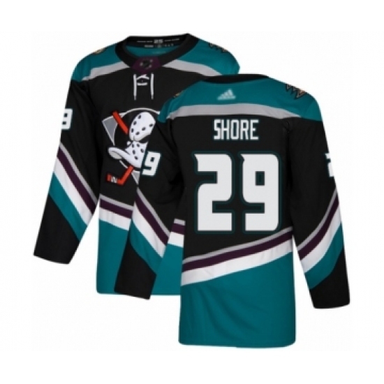 Men's Anaheim Ducks 29 Devin Shore Authentic BlackTeal Alternate Hockey Jersey