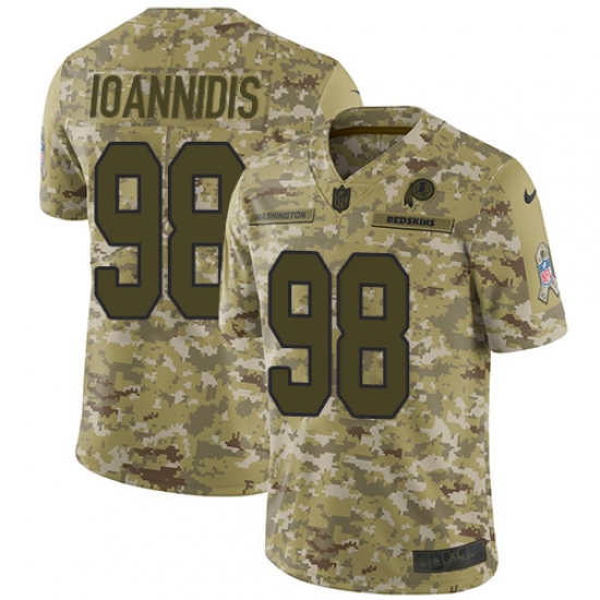 Youth Nike Washington Redskins 98 Matt Ioannidis Limited Camo 2018 Salute to Service NFL Jersey