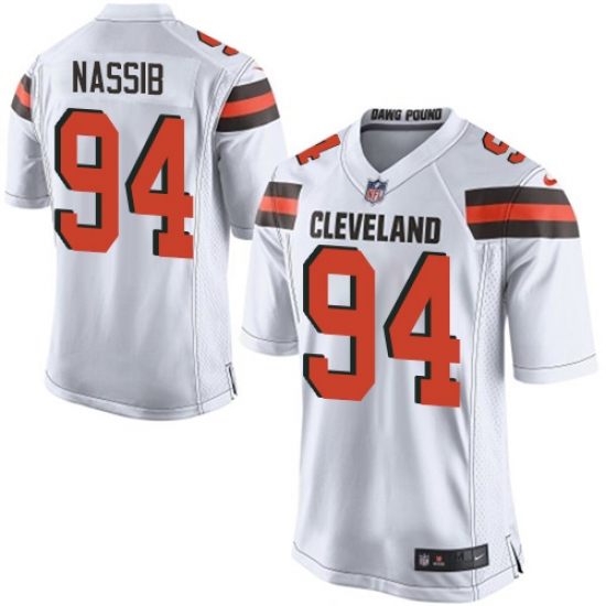 Men's Nike Cleveland Browns 94 Carl Nassib Game White NFL Jersey