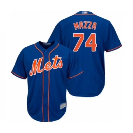 Youth New York Mets 74 Chris Mazza Authentic Royal Blue Alternate Home Cool Base Baseball Player Jersey