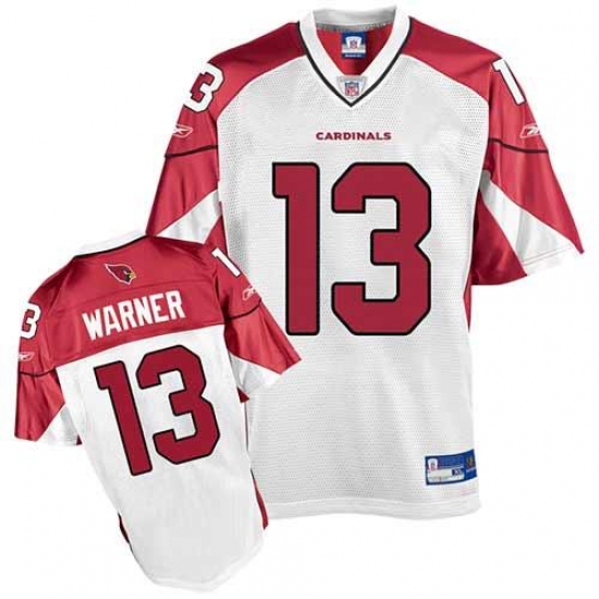 Reebok Arizona Cardinals 13 Kurt Warner White Replica Throwback NFL Jersey