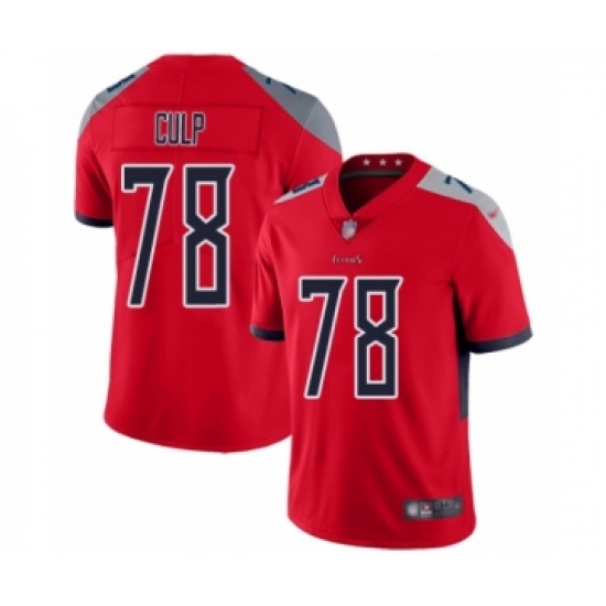 Men's Tennessee Titans 78 Curley Culp Limited Red Inverted Legend Football Jersey