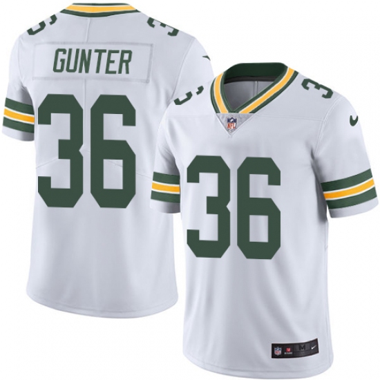 Men's Nike Green Bay Packers 36 LaDarius Gunter White Vapor Untouchable Limited Player NFL Jersey