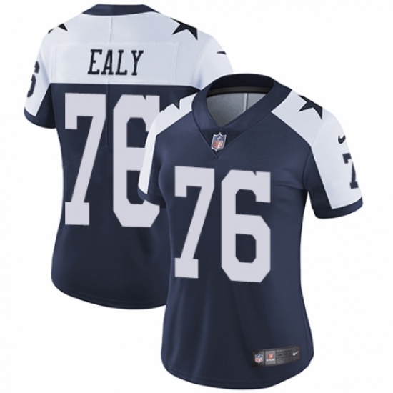 Women's Nike Dallas Cowboys 76 Kony Ealy Navy Blue Throwback Alternate Vapor Untouchable Limited Player NFL Jersey