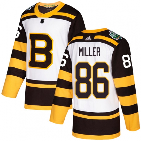 Youth Adidas Boston Bruins 86 Kevan Miller Authentic White 2019 Winter Classic NHL Jersey