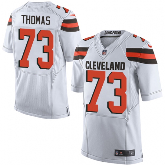 Men's Nike Cleveland Browns 73 Joe Thomas Elite White NFL Jersey