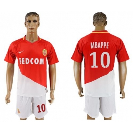 Monaco 29 Mbappe Home Soccer Club Jersey