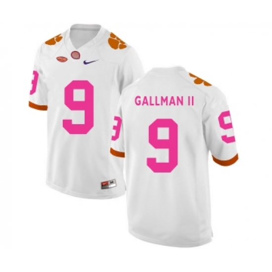 Clemson Tigers 9 Wayne Gallman II White 2018 Breast Cancer Awareness College Football Jersey