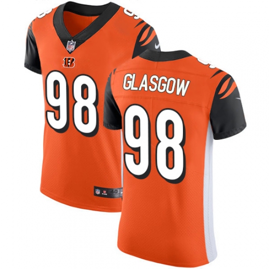 Men's Nike Cincinnati Bengals 98 Ryan Glasgow Orange Alternate Vapor Untouchable Elite Player NFL Jersey