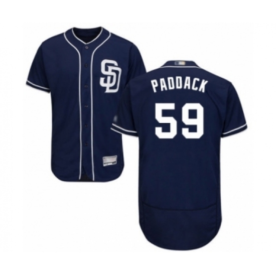 Men's San Diego Padres 59 Chris Paddack Navy Blue Alternate Flex Base Authentic Collection Baseball Player Jersey