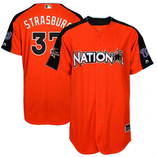 Youth Majestic Washington Nationals 37 Stephen Strasburg Replica Orange National League 2017 MLB All-Star MLB Jersey