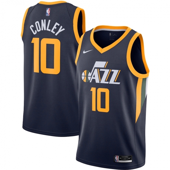 Men's Utah Jazz 10 Mike Conley Nike Navy 2020-21 Swingman Jersey