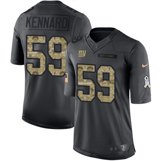 Youth Nike New York Giants 59 Devon Kennard Limited Black 2016 Salute to Service NFL Jersey