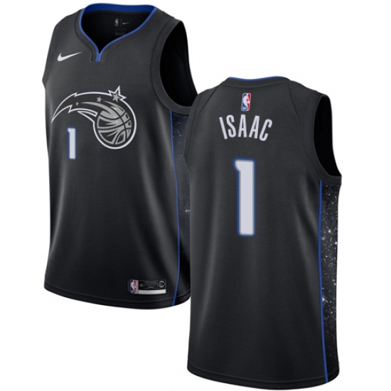 Women's Nike Orlando Magic 1 Jonathan Isaac Swingman Black NBA Jersey - City Edition