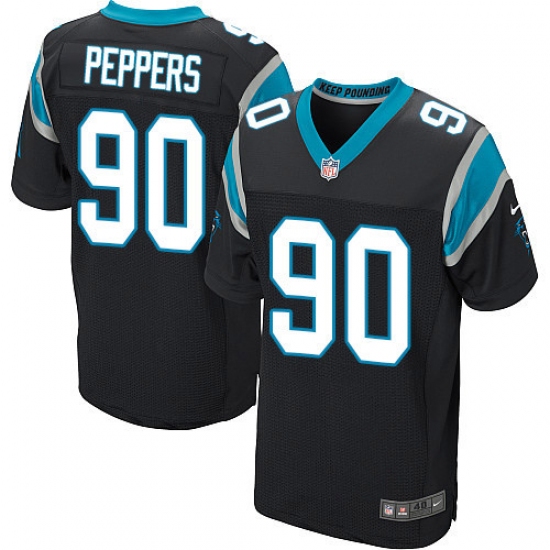 Men's Nike Carolina Panthers 90 Julius Peppers Elite Black Team Color NFL Jersey