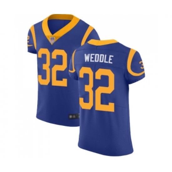 Men's Los Angeles Rams 32 Eric Weddle Royal Blue Alternate Vapor Untouchable Elite Player Football Jersey