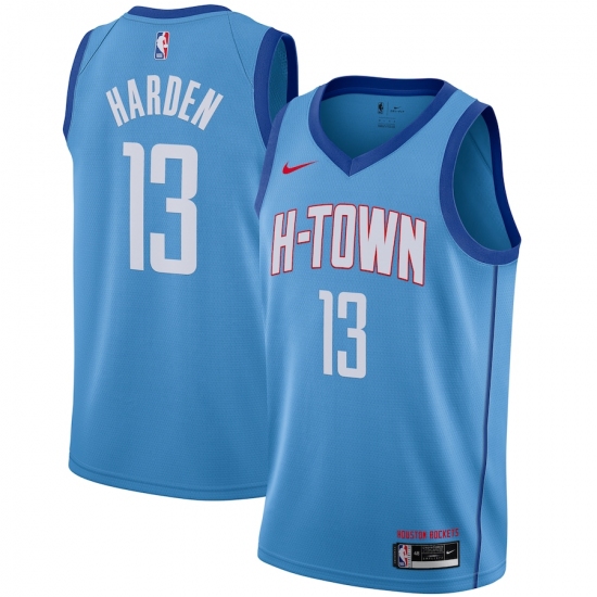 Men's Houston Rockets 13 James Harden Nike Blue 2020-21 Swingman Player Jersey