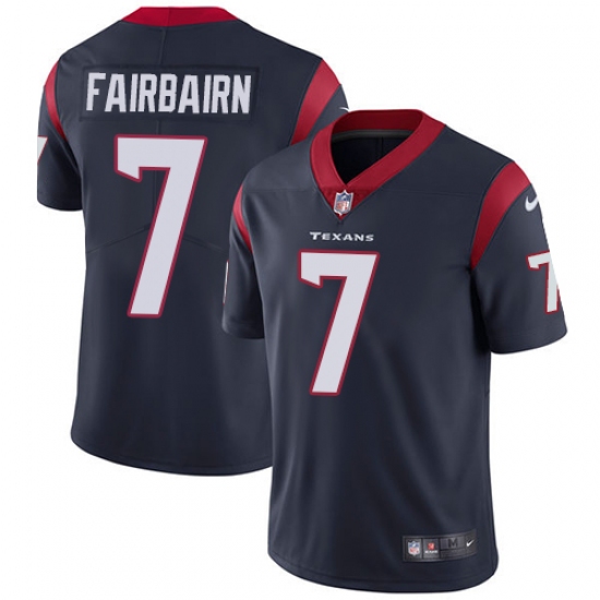 Men's Nike Houston Texans 7 Ka'imi Fairbairn Navy Blue Team Color Vapor Untouchable Limited Player NFL Jersey