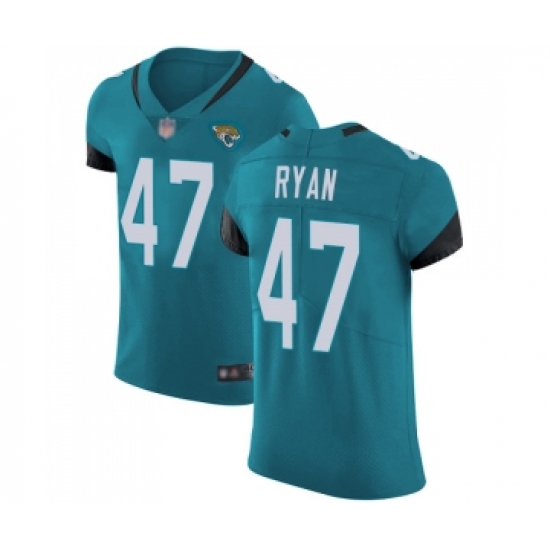 Men's Jacksonville Jaguars 47 Jake Ryan Teal Green Alternate Vapor Untouchable Elite Player Football Jersey