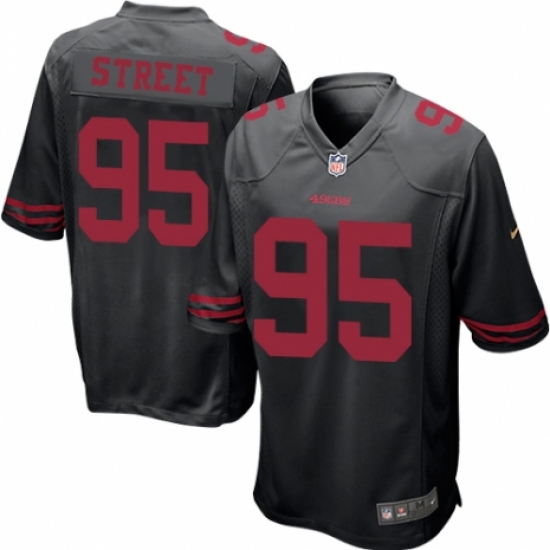 Men's Nike San Francisco 49ers 95 Kentavius Street Game Black NFL Jersey