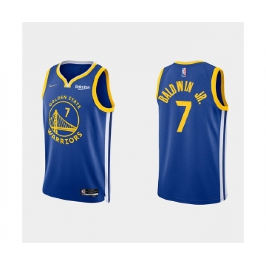 Mens Golden State Warriors 7 Patrick Baldwin Jr. 2022 Royal Stitched Basketball Jersey