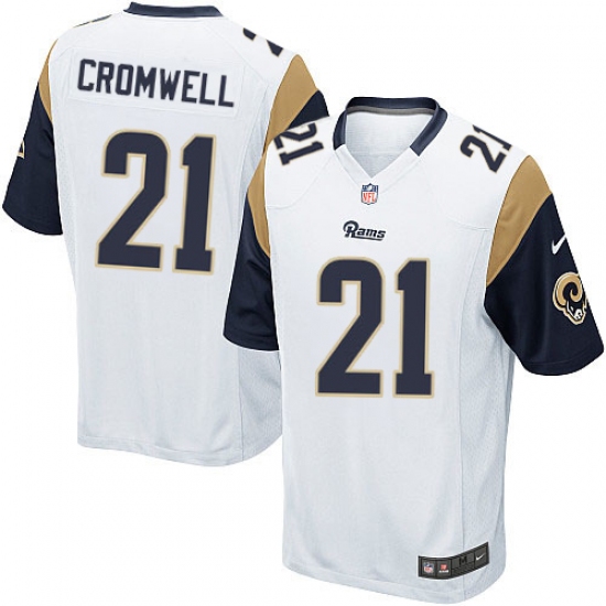 Men's Nike Los Angeles Rams 21 Nolan Cromwell Game White NFL Jersey