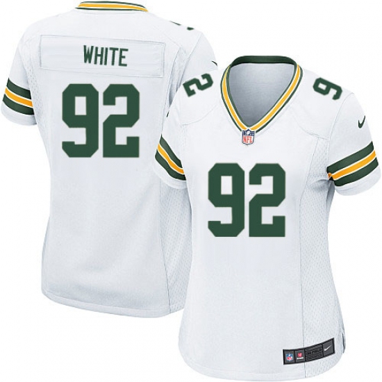 Women's Nike Green Bay Packers 92 Reggie White Game White NFL Jersey