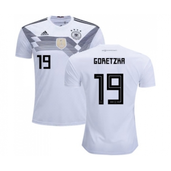 Germany 19 Goretzka White Home Soccer Country Jersey