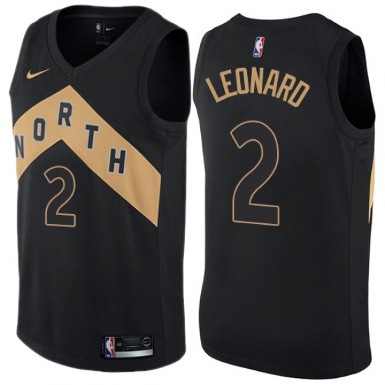 Youth Nike Toronto Raptors 2 Kawhi Leonard Swingman Black NBA Jersey - City Edition