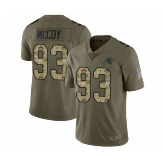 Youth Carolina Panthers 93 Gerald McCoy Limited Olive Camo 2017 Salute to Service Football Jersey