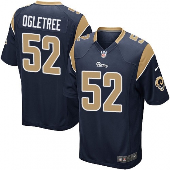 Men's Nike Los Angeles Rams 52 Alec Ogletree Game Navy Blue Team Color NFL Jersey