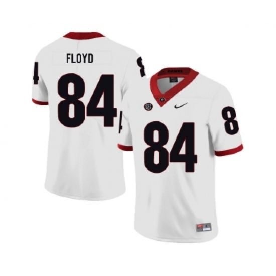 Georgia Bulldogs 84 Leonard Floyd White Nike College Football Jersey