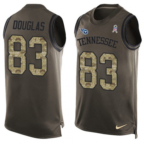 Men's Nike Tennessee Titans 83 Harry Douglas Limited Green Salute to Service Tank Top NFL Jersey