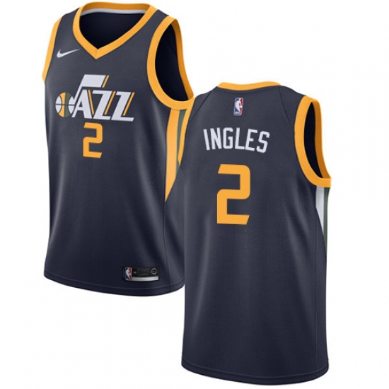 Men's Nike Utah Jazz 2 Joe Ingles Navy NBA Swingman Icon Edition Jersey