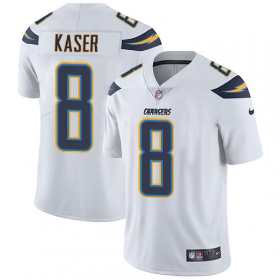 Youth Nike Los Angeles Chargers 8 Drew Kaser White Vapor Untouchable Limited Player NFL Jersey
