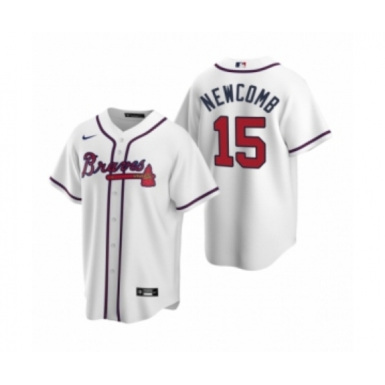 Women Atlanta Braves 15 Sean Newcomb Nike White 2020 Replica Home Jersey