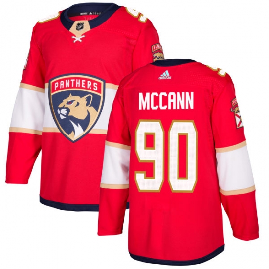 Youth Adidas Florida Panthers 90 Jared McCann Premier Red Home NHL Jersey