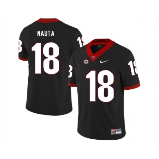 Georgia Bulldogs 18 Isaac Nauta Black Nike College Football Jersey