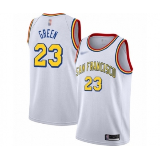 Men's Golden State Warriors 23 Draymond Green Authentic White Hardwood Classics Basketball Jersey - San Francisco Classic Edition