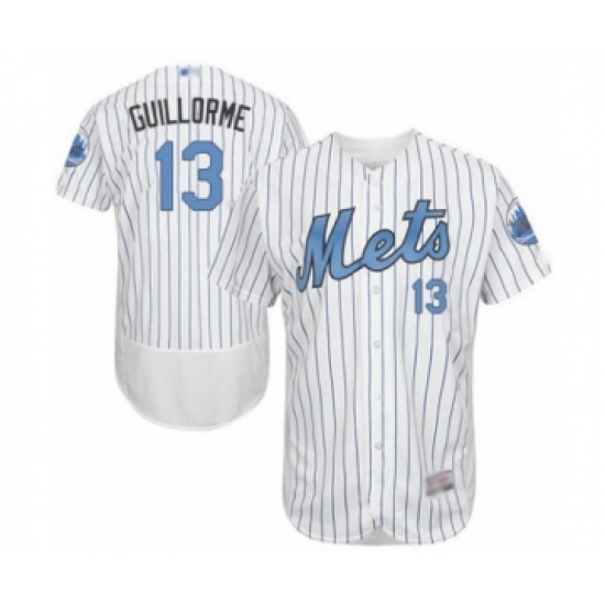 Men's New York Mets 13 Luis Guillorme Authentic White 2016 Father's Day Fashion Flex Base Baseball Player Jersey