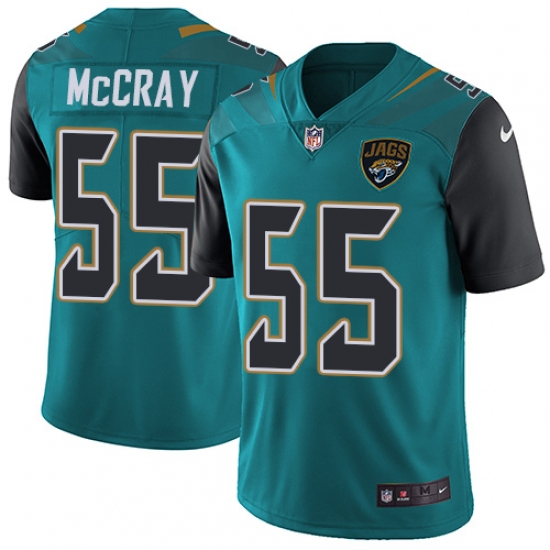 Men's Nike Jacksonville Jaguars 55 Lerentee McCray Teal Green Team Color Vapor Untouchable Limited Player NFL Jersey