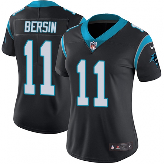 Women's Nike Carolina Panthers 11 Brenton Bersin Black Team Color Vapor Untouchable Limited Player NFL Jersey