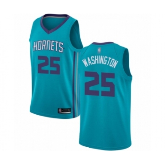 Men's Jordan Charlotte Hornets 25 PJ Washington Authentic Teal Basketball Jersey - Icon Edition