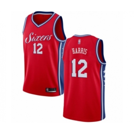 Women's Philadelphia 76ers 12 Tobias Harris Swingman Red Basketball Jersey Statement Edition